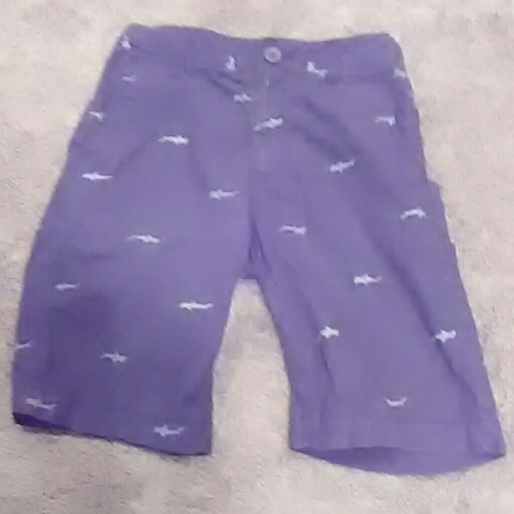 Navy and light blue and white shorts