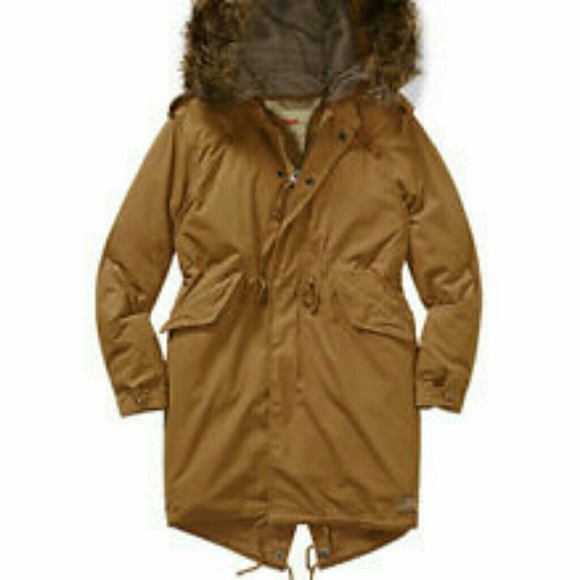 Aritzia britannia parka, xxs, camel color - Picture 4 of 8
