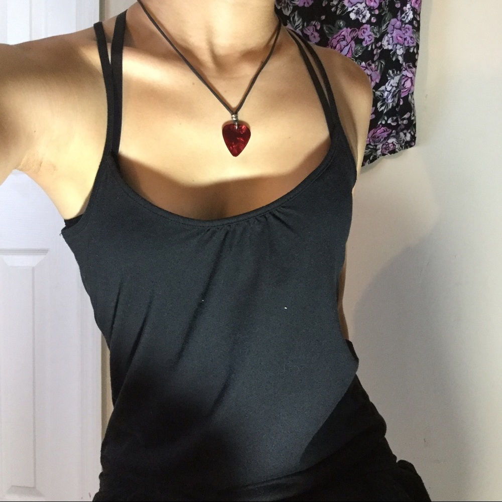 Black tank top