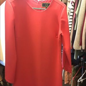 C. Wonder hot pink long sleeve shift dress