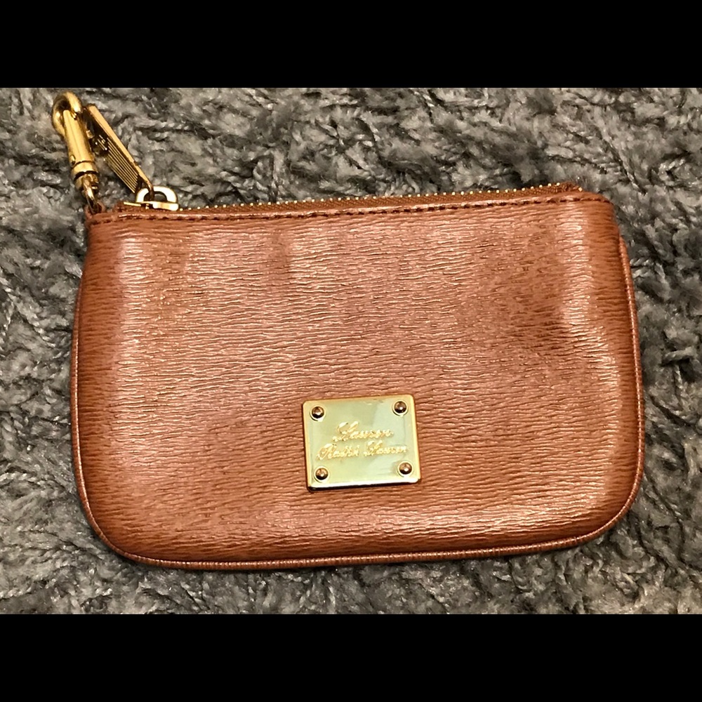 Brown Ralph Lauren wallet w/ gold trim