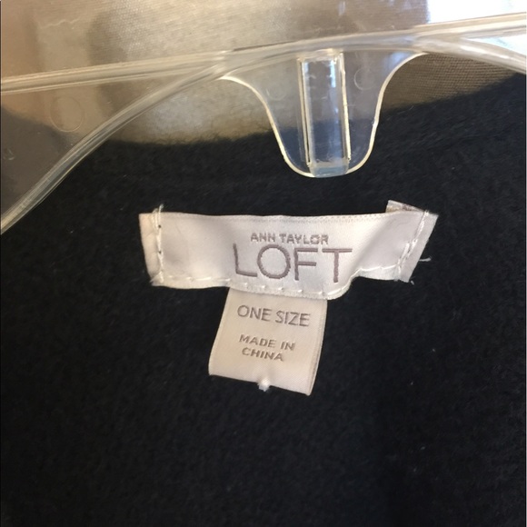 Ann Taylor LOFT Colorblock fringe poncho - Picture 5 of 6