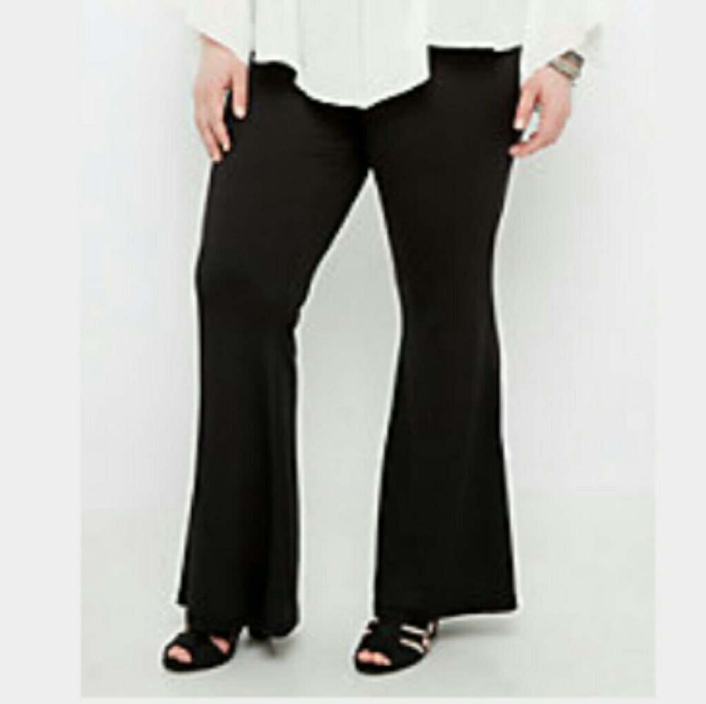 3X  Soft Knit Flare Pants