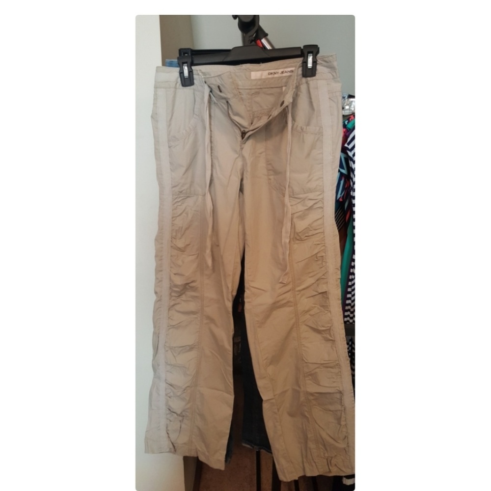 Ruched leg khakis