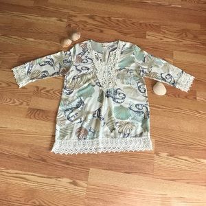 Seashell & Lace Tunic 🦀Perfect for the beach!🐠