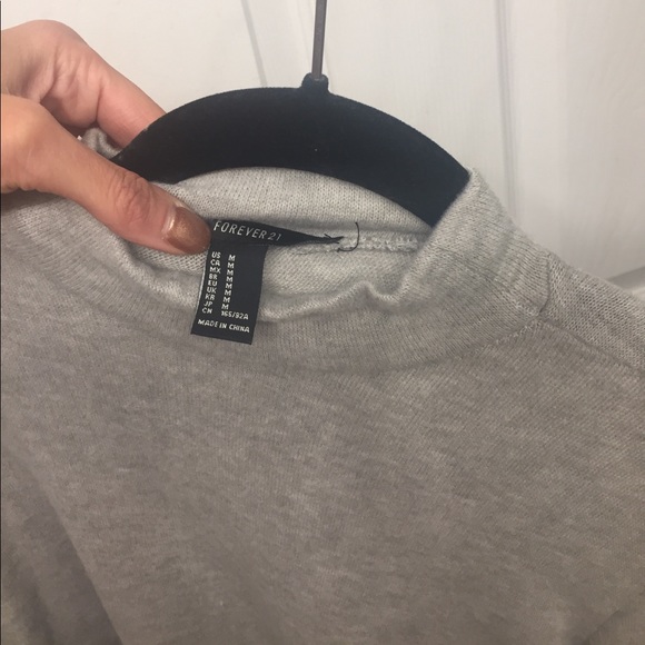 Grey mock neck sweater - Picture 3 of 7