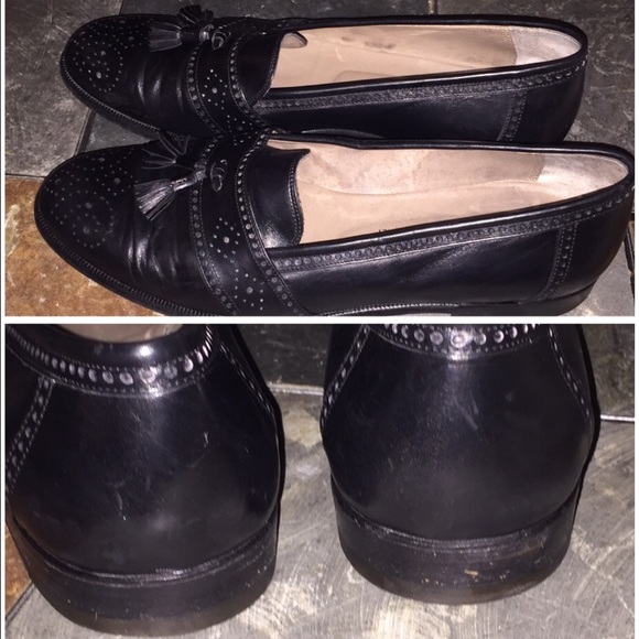 BALLY BLACK CALF LEATHER TASSEL WINGTIP SHOES 9.5D main image 4