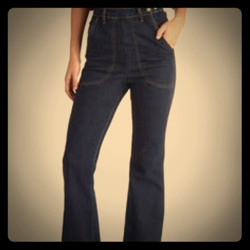 Vintage Style Jeans High Waist Flare