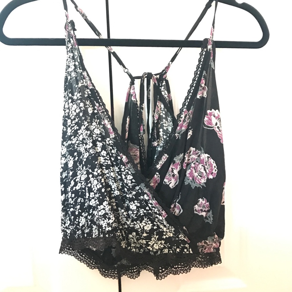 Free people floral crop top