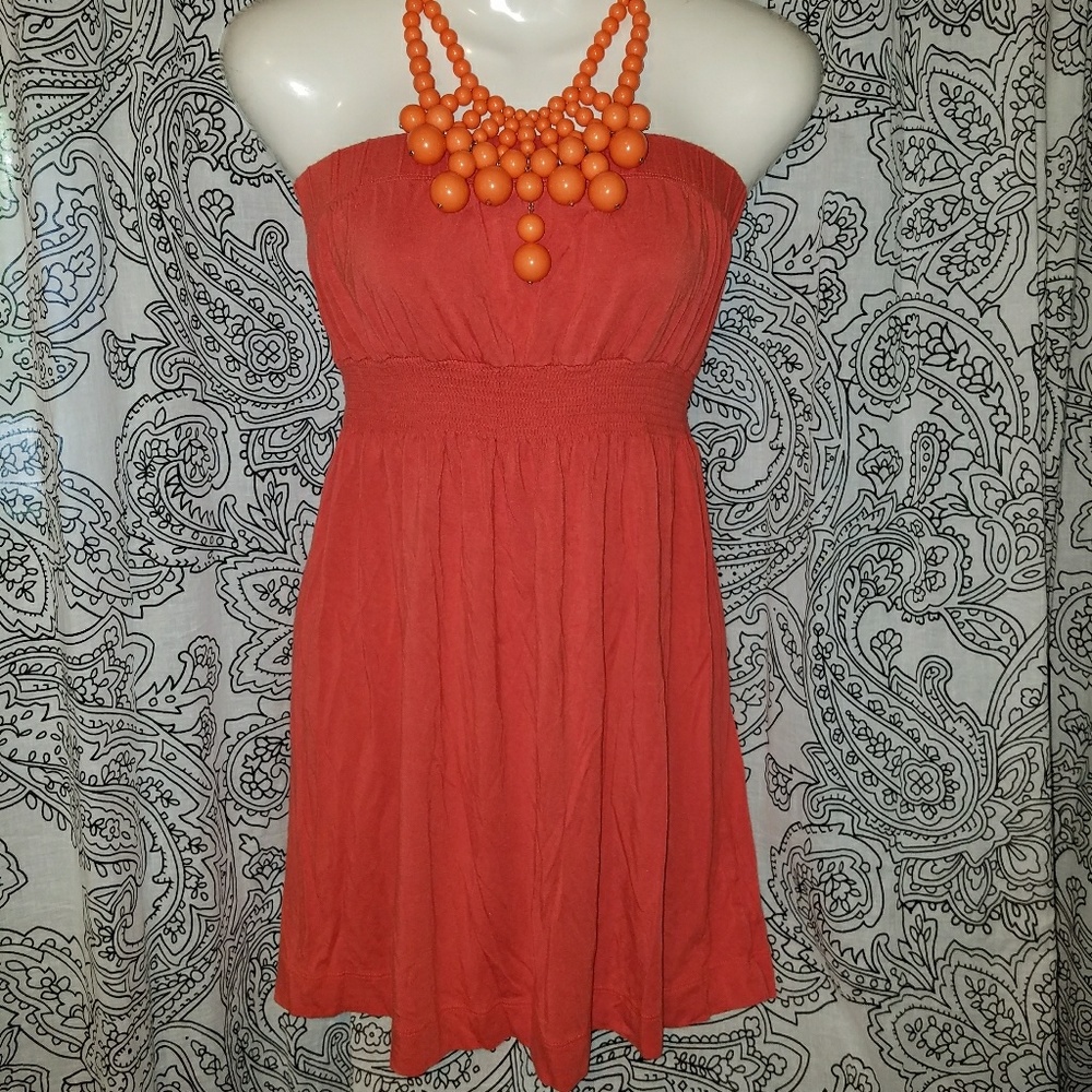 Strapless cotton sundress