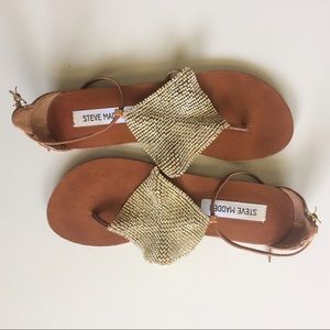 Steve Madden leather shineyy sandals SIZE 7