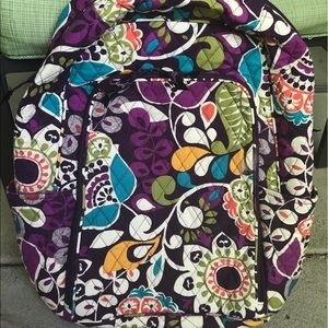 Very Bradley Bookbag in Plum Crazy