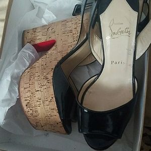 Christian louboutin platform wedge
