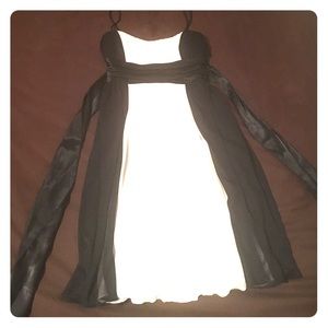 Formal black and white dress