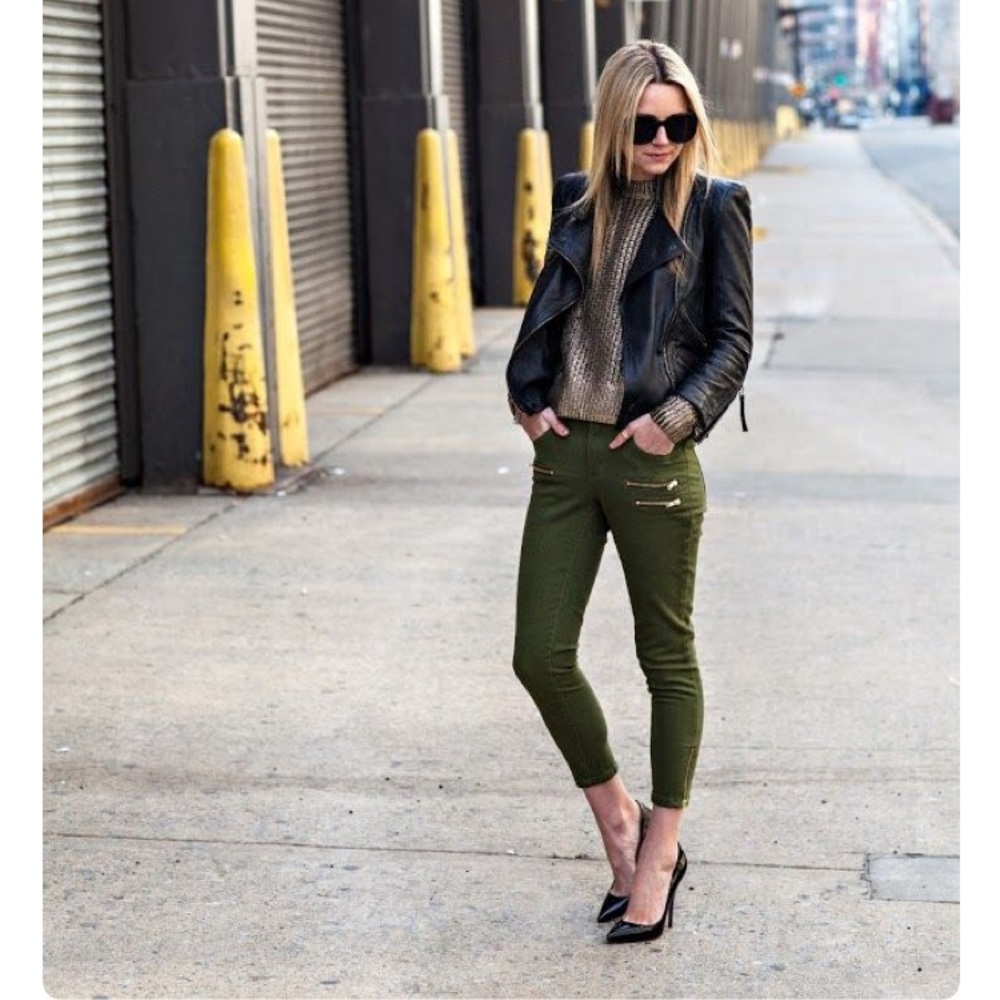 H&M Olive Jeans