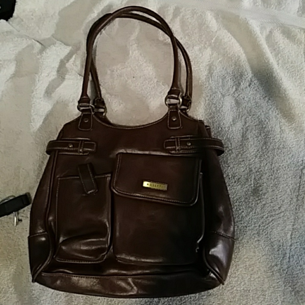 Brown Rosetti  Purse