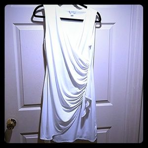 White wrap dress