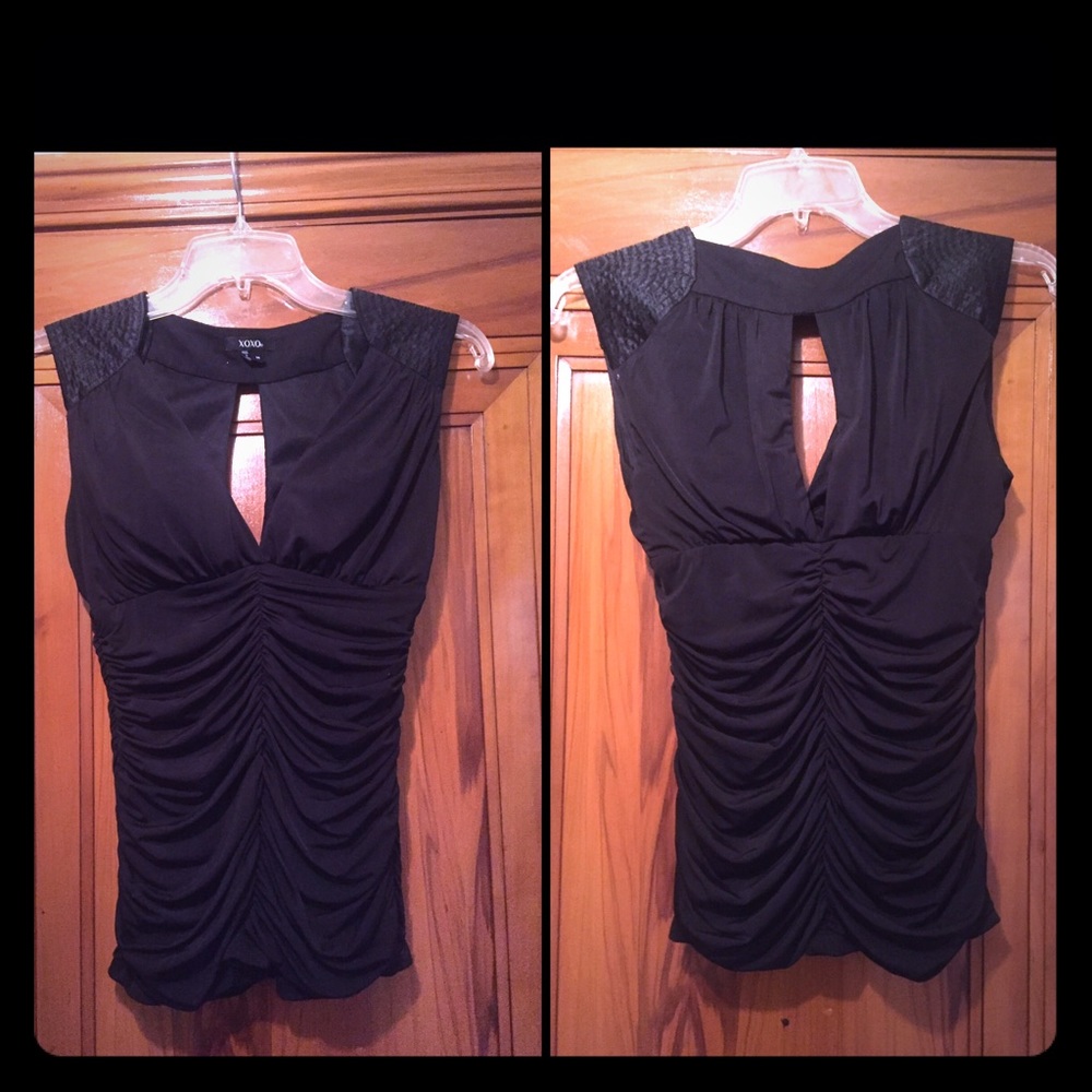 Black XOXO blouse