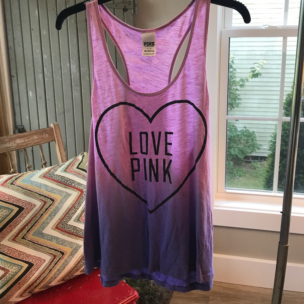 PINK razor back tank top!!
