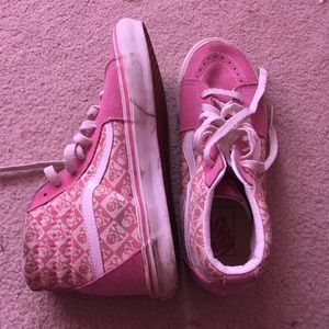 Vans pink skull hightops