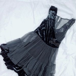 Free People Velvet and Lace Dress