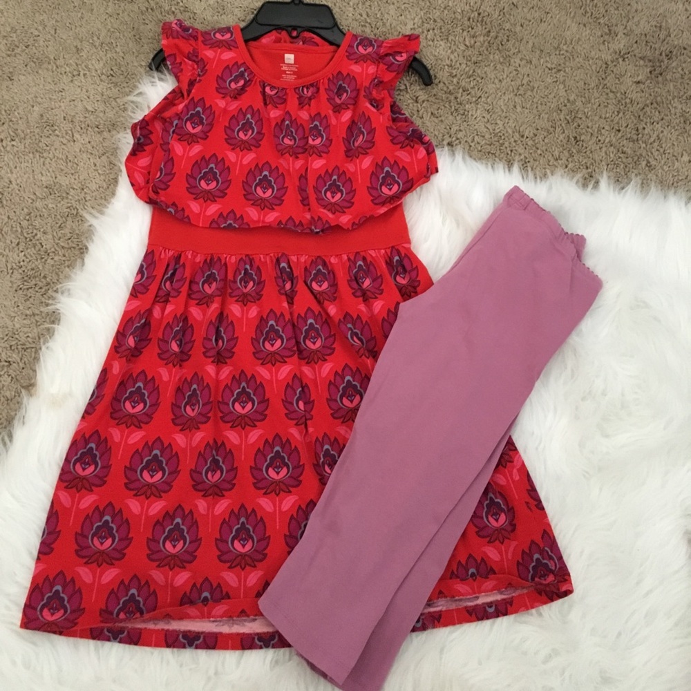 Tea Collection dress and cropped leggings