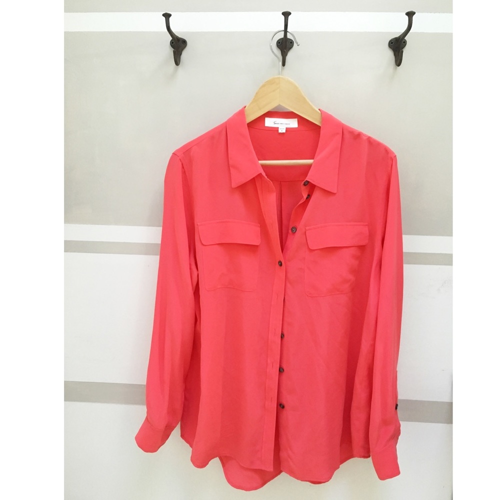 NWOT 100% Silk Utility Blouse