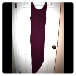 Plum color midi dress