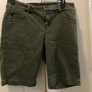 Torrid Green Denim Bermuda Shorts Sz. 18