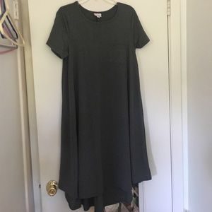 Grey stretchy lularoe Carly dress