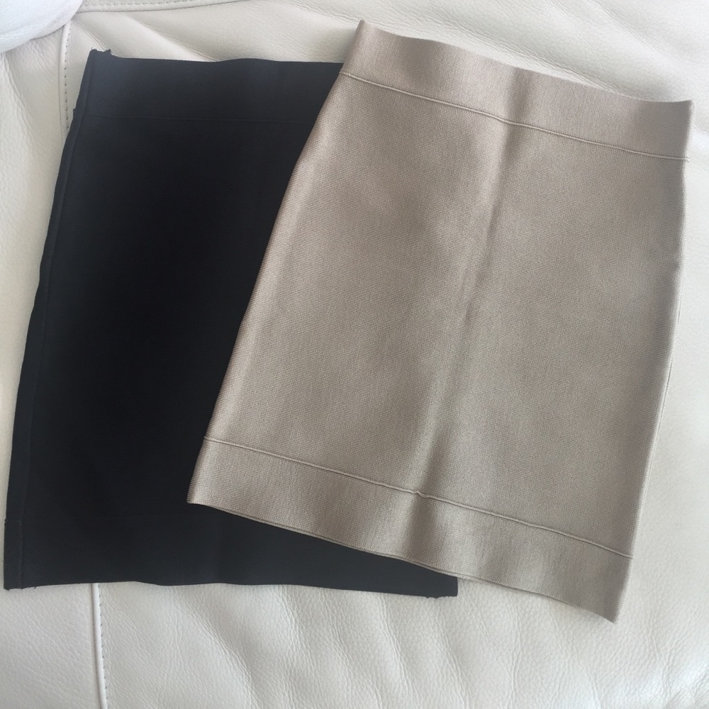 Black and gold tube skirts