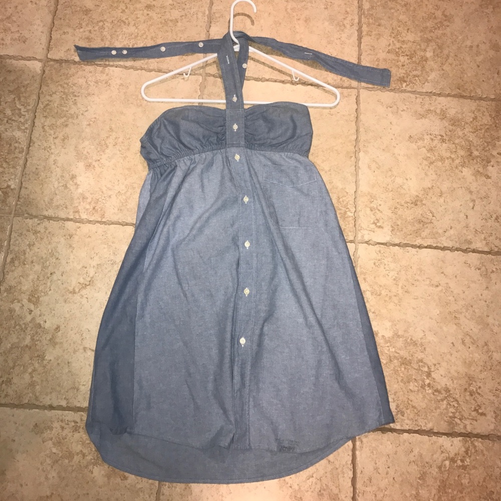 Urban outfitters light jean halter dress