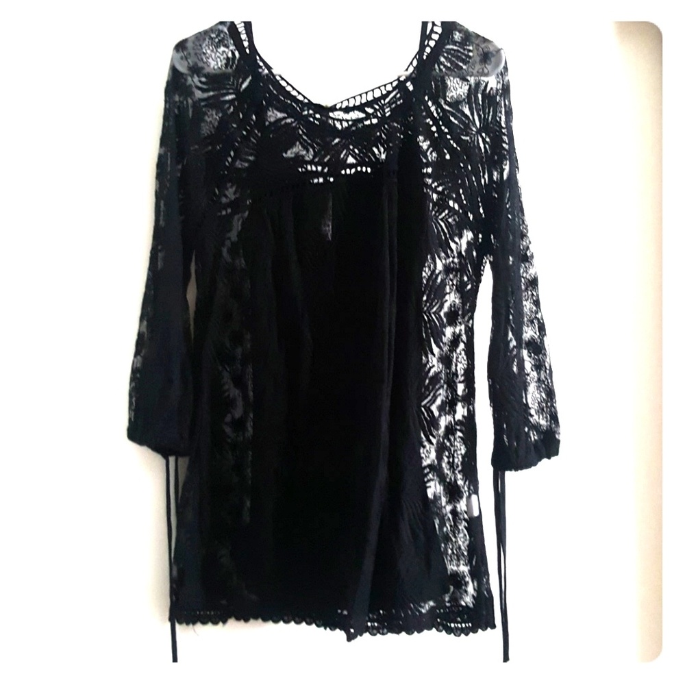 Lace black tunic (modcloth) full liner underneath