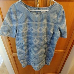 Old Navy Blue Printed Shift Dress