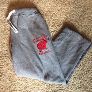 WISCONSIN BADGERS grey sweatpants