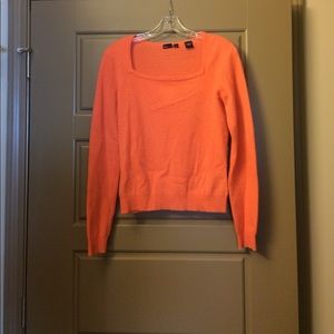 Peach cashmere square neck sweater