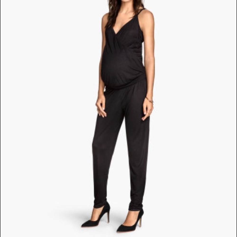 Maternity jersey jumpsuit