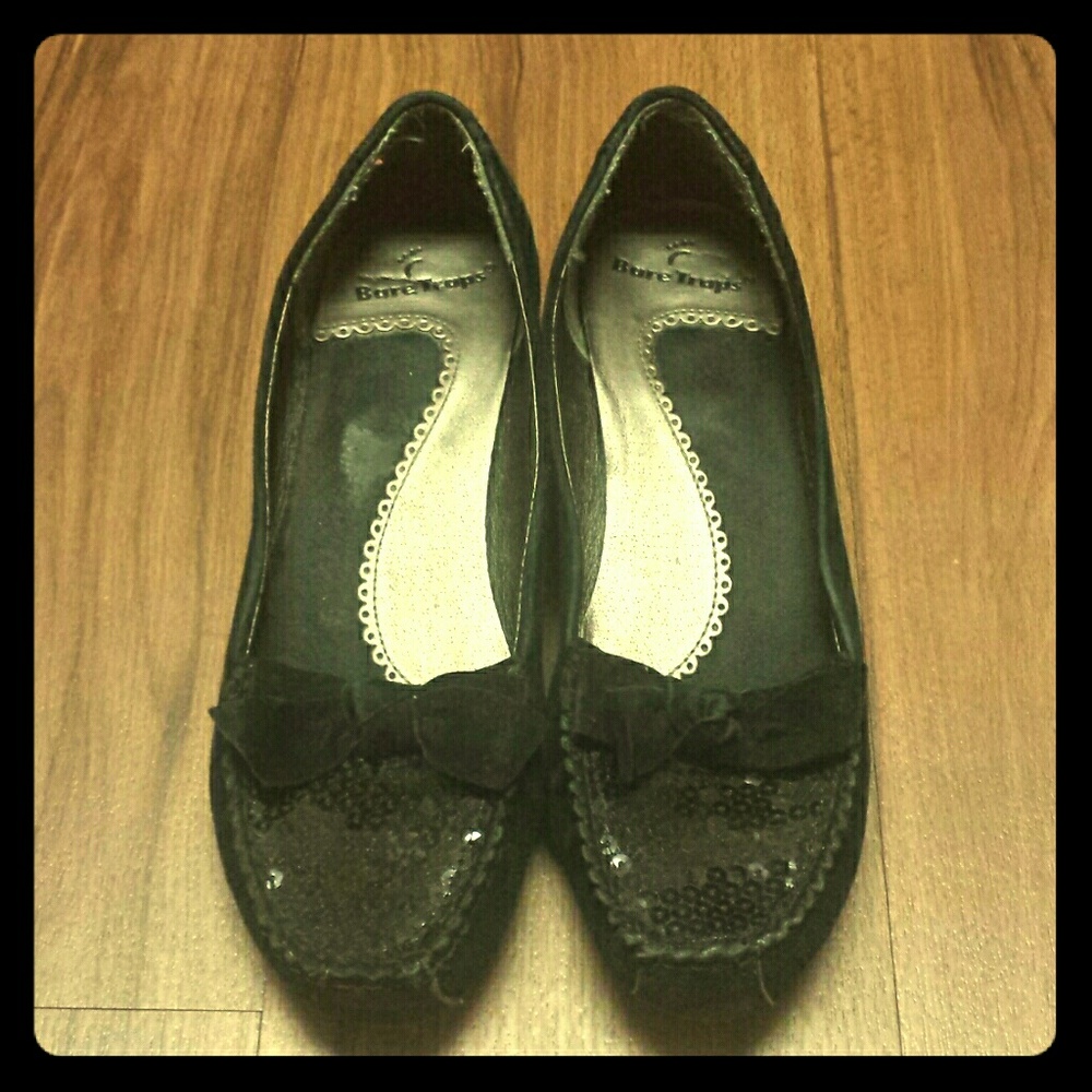Bare Traps black suede Irene moccasin loafers sz 7