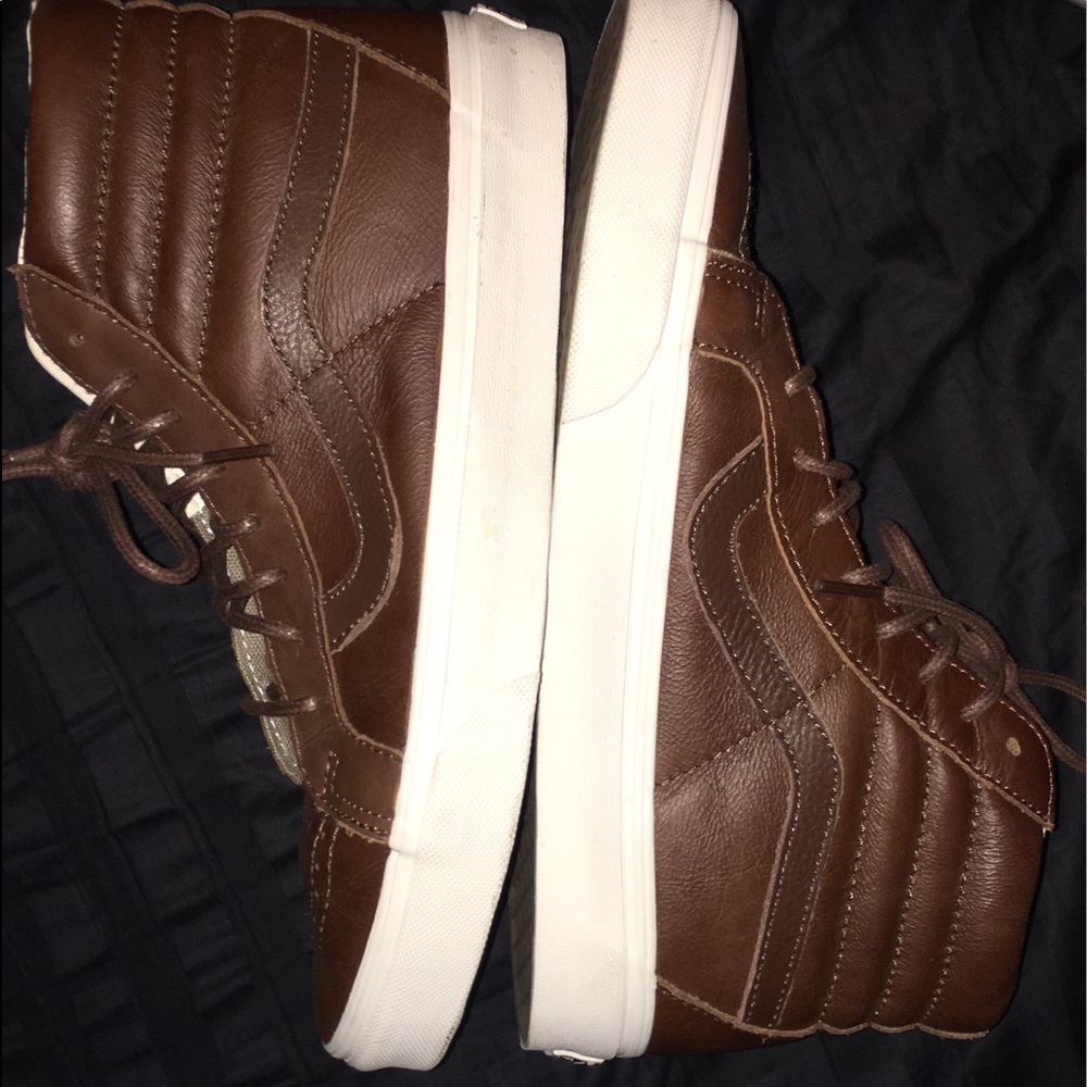 Brown leather Hi-top Vans