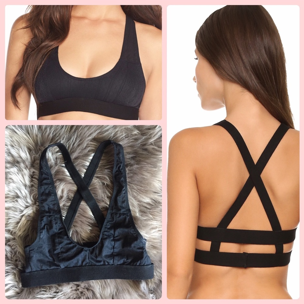 black caged back bralette