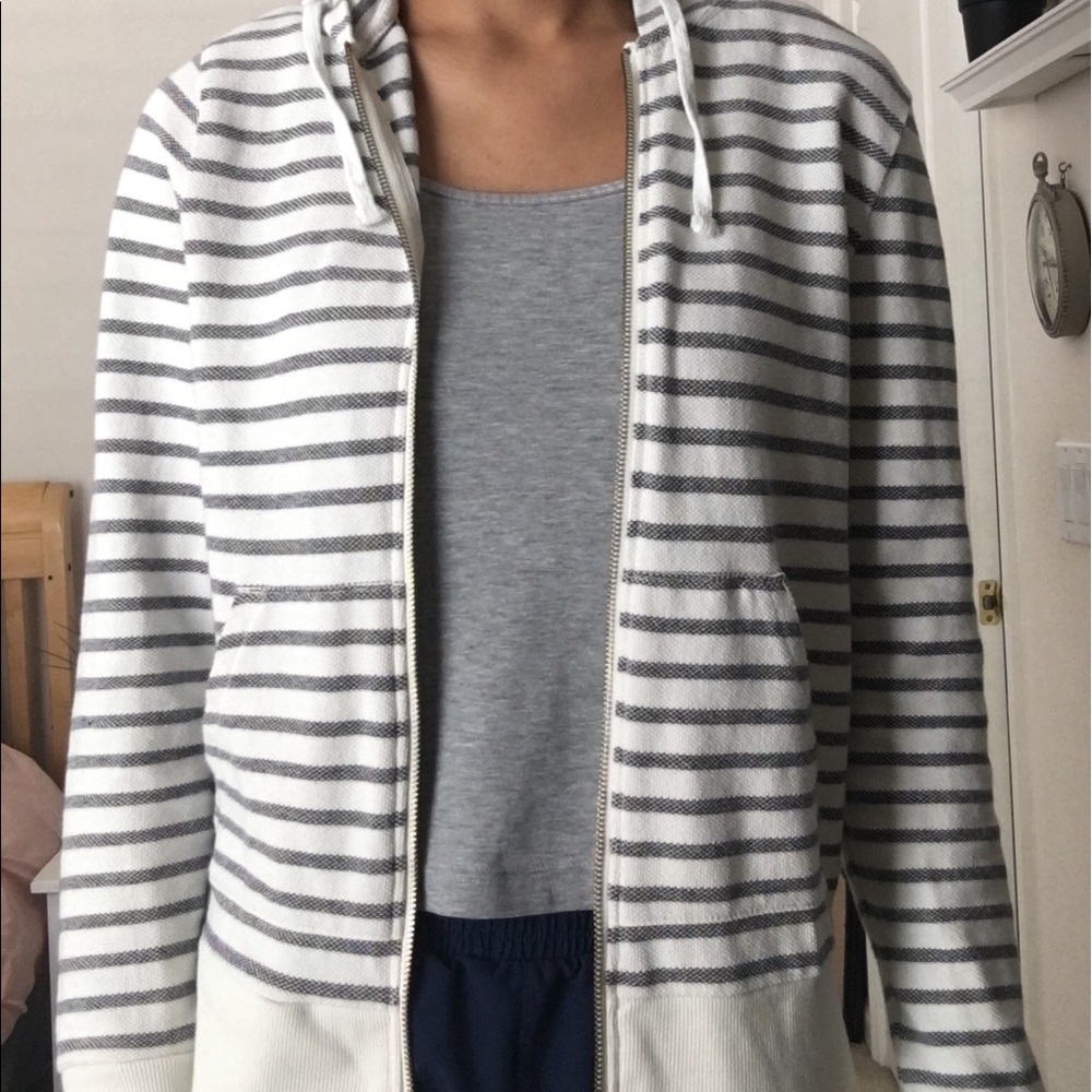 Old Navy Blue and Off-White/cream Striped Jacket