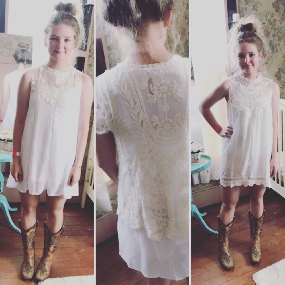 High neck lace dresses