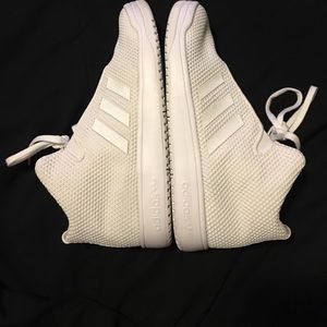 Adidas hi top white shoes