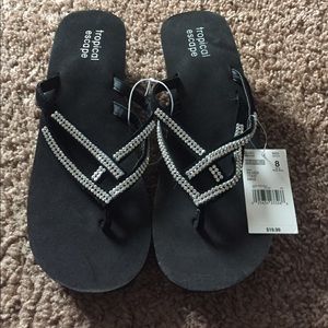 Wedge flip flops