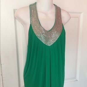 Green & silver tank