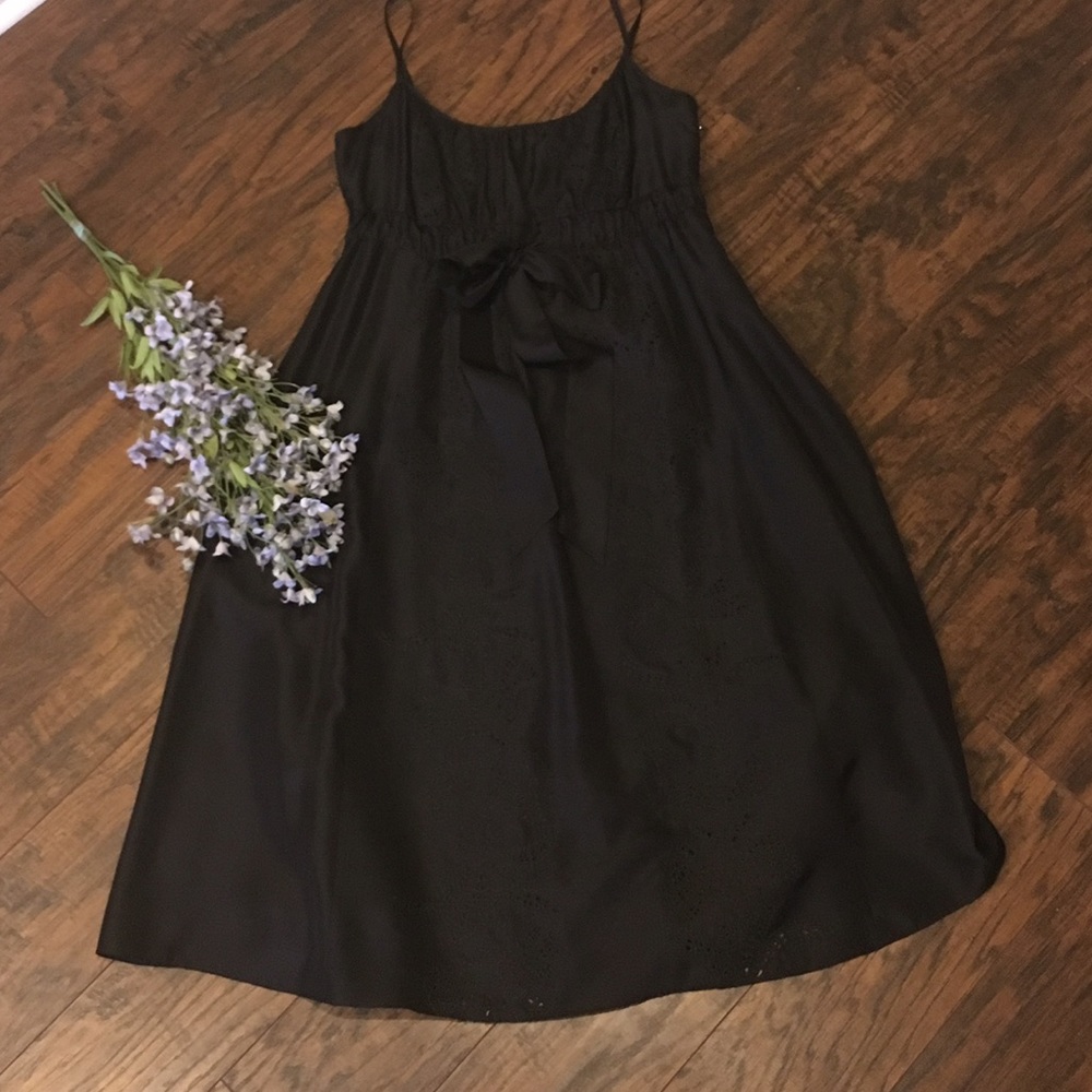 Banana Republic black silk dress