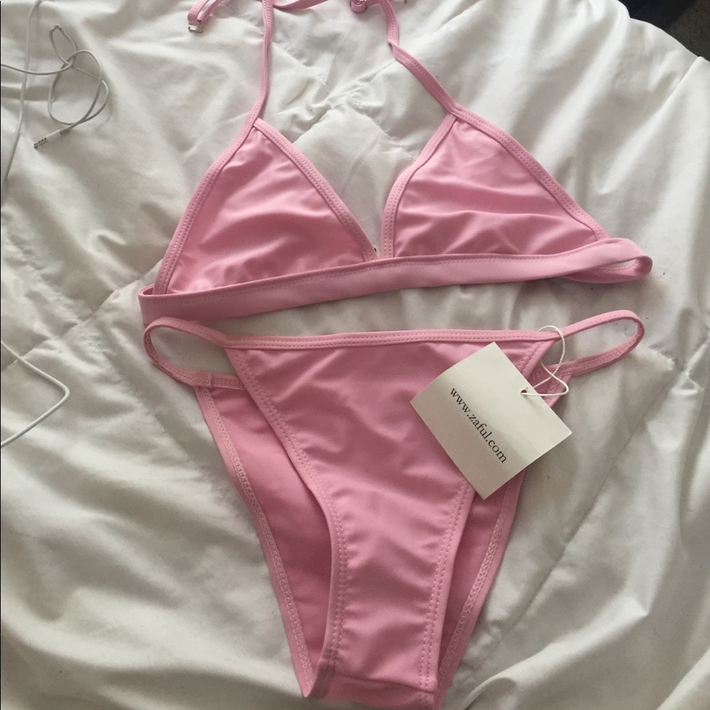 pink bathing suit