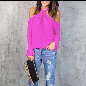 Women's off the shoulder crisscross top