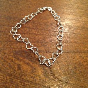 Linked hearts bracelet