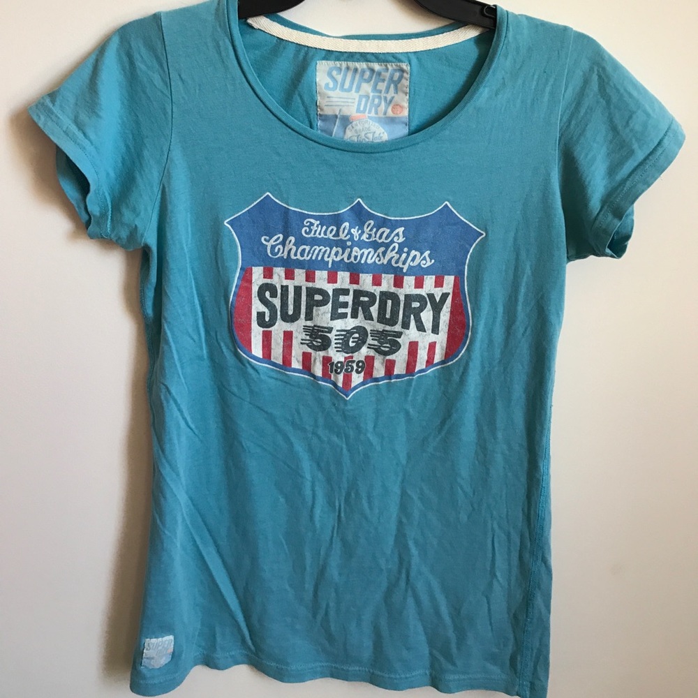 Blue superdry shirt